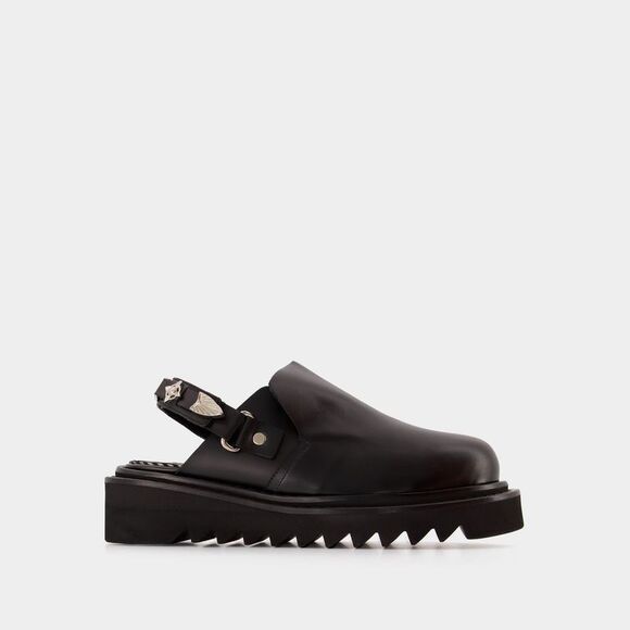 Aj1249 Flat Shoes - Toga Virilis - Black - Leather - Picture 1 of 4